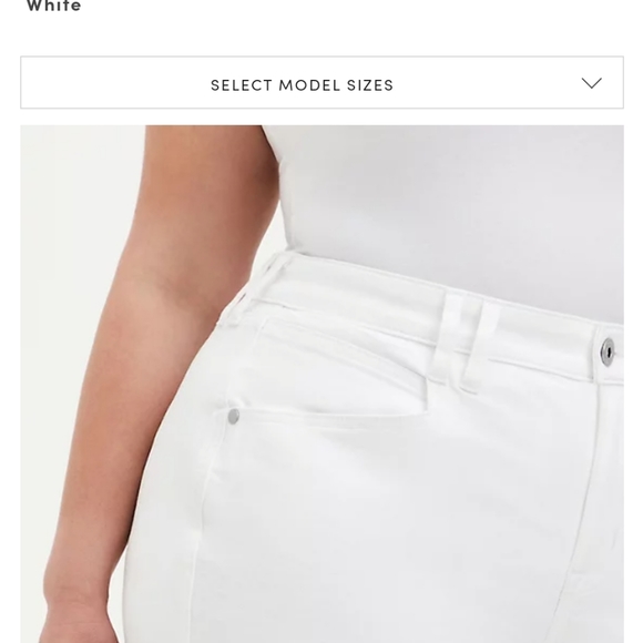 NWOT MID RISE SHORTIE SHORT - VINTAGE STRETCH WHITE Size 20 - Picture 3 of 8